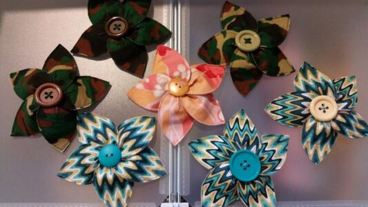 Just In Time For Fall – Fancy Petals  (Floral Hair Clips Made By My Wife, On Sale Now!)